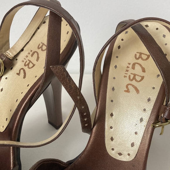 BCBG Paris Leather Strappy Heels - Picture 4 of 10